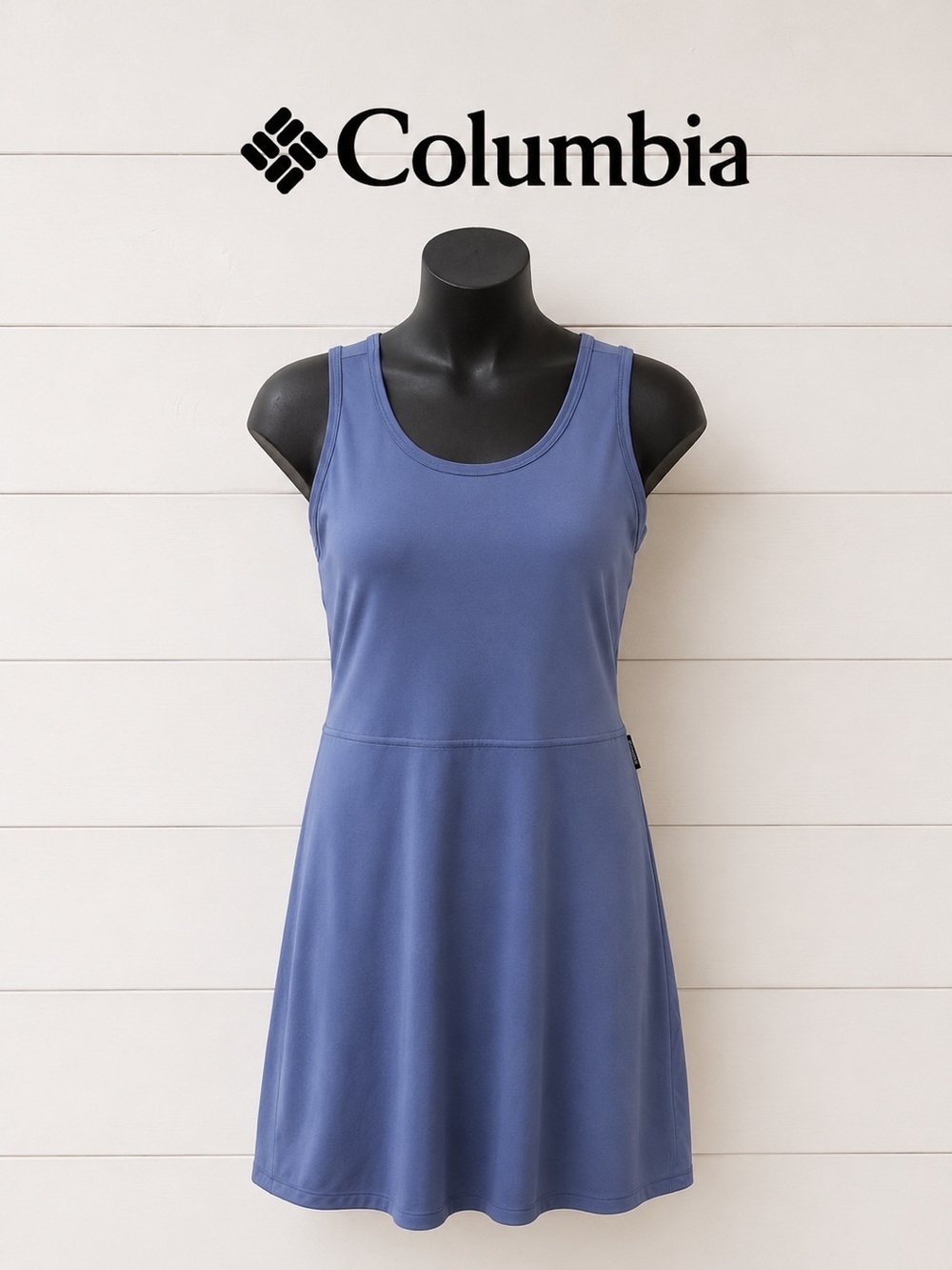 COLUMBIA Blue Cross Back Athletic Dress Size L/G